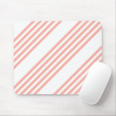 Koraal en wit, vijf strips muismat (Met muis)