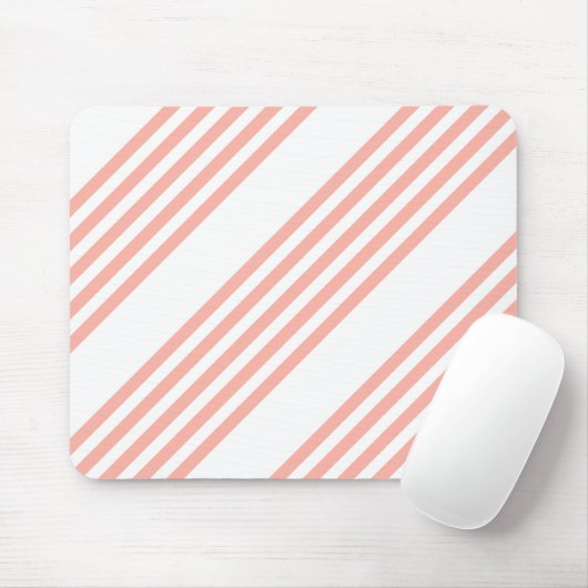 Koraal en wit, vijf strips muismat (Met muis)