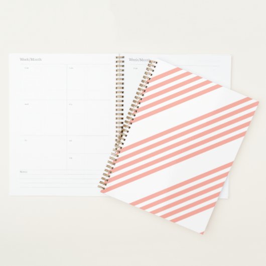 Koraal en wit, vijf strips planner (Display)