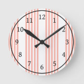 Koraal en wit, vijf strips ronde klok (Voorkant)