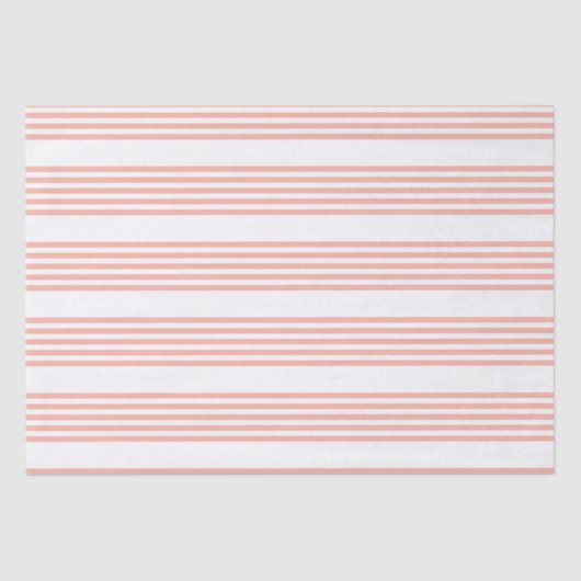 Koraal en wit, vijf strips tissuepapier (Voorkant)