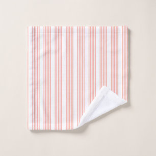 Koraal en wit, vijf strips washandje