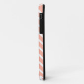 Koraal en wit Zig Zag Pattern. Case-Mate iPhone Case (Achterkant/links)