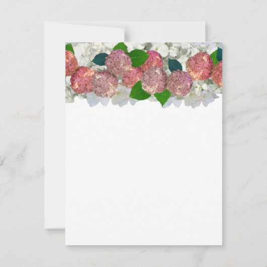 Koraal- en witboeket van Florals Reply Kaart (Achterkant)