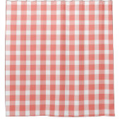 Koraal- en witbuffelpatroon douchegordijn (Voorkant)