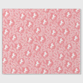 Koraal- en witloofpatroon cadeaupapier (Vlak)