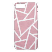 Koraal- en witmozaïekpatroon Case-Mate iPhone case (Achterkant)