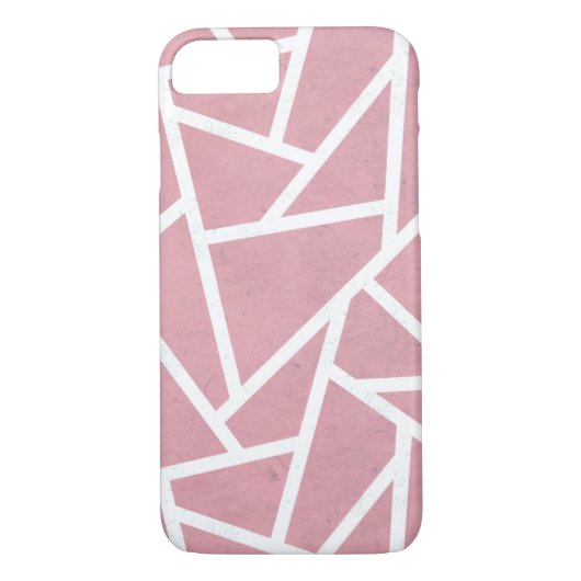 Koraal- en witmozaïekpatroon Case-Mate iPhone case (Achterkant)