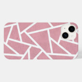 Koraal- en witmozaïekpatroon Case-Mate iPhone case (Achterkant (horizontaal))