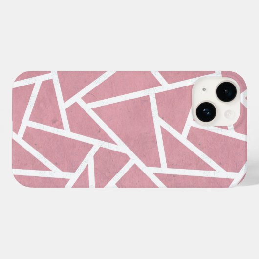 Koraal- en witmozaïekpatroon Case-Mate iPhone case (Achterkant (horizontaal))