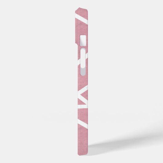 Koraal- en witmozaïekpatroon Case-Mate iPhone case (Achterkant / Links)