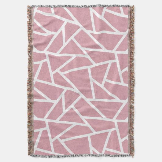 Koraal- en witmozaïekpatroon deken (Voorkant Verticaal)