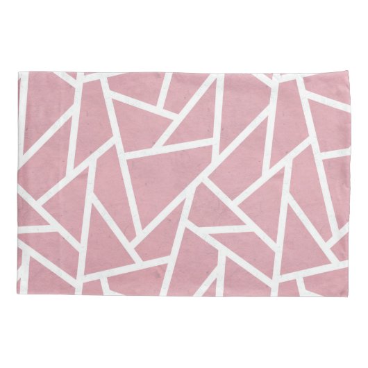 Koraal- en witmozaïekpatroon kussensloop (Achterkant)