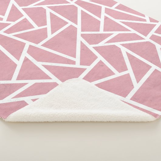Koraal- en witmozaïekpatroon sherpa deken (3/4)