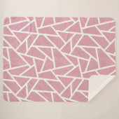 Koraal- en witmozaïekpatroon sherpa deken (Voorkant (horizontaal))