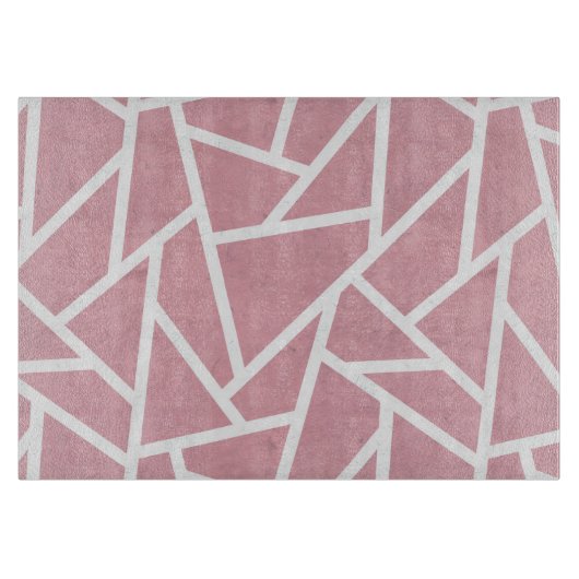 Koraal- en witmozaïekpatroon snijplank (Voorkant)