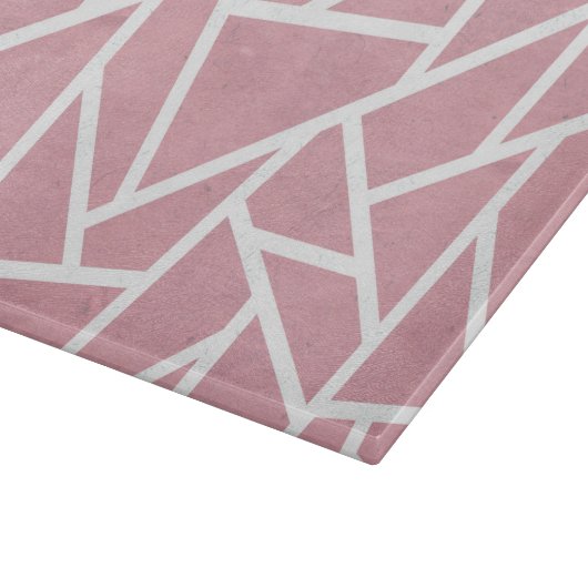 Koraal- en witmozaïekpatroon snijplank (Hoek)