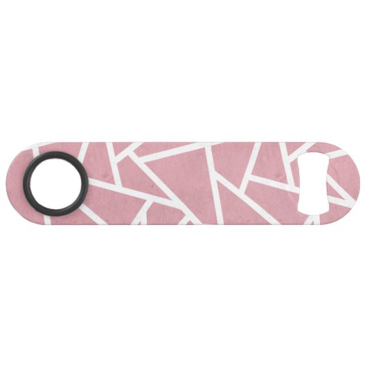 Koraal- en witmozaïekpatroon speed flessenopener (Voorkant (Horizontaal))