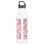 Koraal- en witmozaïekpatroon waterfles  (Achterkant)