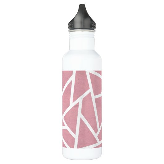 Koraal- en witmozaïekpatroon waterfles  (Links)