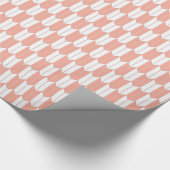 Koraal- en witte Japanse yagasuri-patroonschroot Cadeaupapier (Hoek)