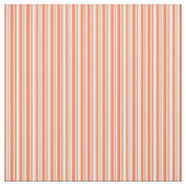 Koraal en witte lijnen stof (Swatch)