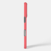 Koraal en witte monogramstrepen Case-Mate iPhone case (Achterkant / Rechts)