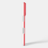 Koraal en witte monogramstrepen Case-Mate iPhone case (Achterkant / Rechts)