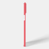 Koraal en witte monogramstrepen Case-Mate iPhone case (Achterkant / Rechts)