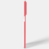 Koraal en witte monogramstrepen Case-Mate iPhone case (Achterkant / Rechts)