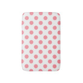 Koraal- en witte polkadots badmat (Voorkant Verticaal)