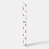 Koraal- en witte polkadots Case-Mate iPhone case (Achterkant / Links)