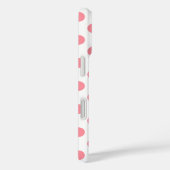 Koraal- en witte polkadots Case-Mate iPhone case (Achterkant / Rechts)