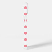Koraal- en witte polkadots Case-Mate iPhone case (Achterkant / Rechts)