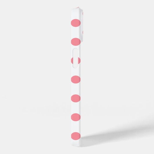 Koraal- en witte polkadots Case-Mate iPhone case (Achterkant / Rechts)