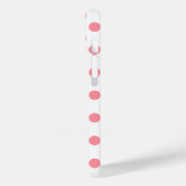 Koraal- en witte polkadots Case-Mate iPhone case (Achterkant / Links)