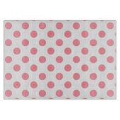 Koraal- en witte polkadots snijplank (Voorkant)