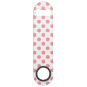 Koraal- en witte polkadots speed flessenopener (Achterkant)