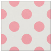 Koraal- en witte polkadots stof (Close Up)