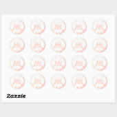 Koraal en Witte Seashell Seaside Wedding Stickers (Vel)