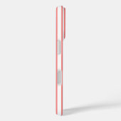 Koraal en witte snoepstrepen Case-Mate iPhone case (Achterkant / Rechts)