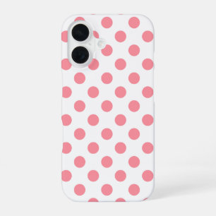 Koraal en witte stippen iPhone 16 hoesje