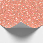 Koraal- en wittekoppen Doodle Holiday Cadeaupapier (Hoek)