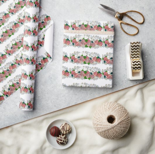 Koraal- en zalmflessenpakpapier cadeaupapier (Crafts)