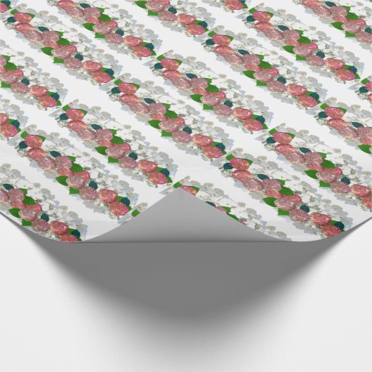 Koraal- en zalmflessenpakpapier cadeaupapier (Hoek)