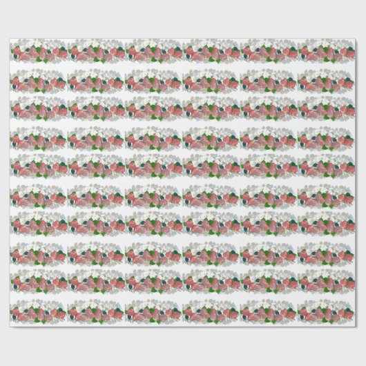 Koraal- en zalmflessenpakpapier cadeaupapier (Vlak)