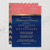 Koraal en zeemacht, goudharten - repetitief diner kaart (Voorkant / Achterkant)