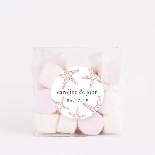 Koraal- en zeemeervis - Aangepast huwelijk Ronde Sticker