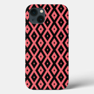 Koraal- en zwart diamantpatroon Hoesje-Mate iPhone Case-Mate iPhone Case