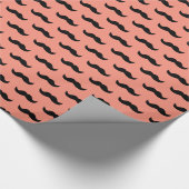 Koraal- en zwart-witpatroon cadeaupapier (Hoek)